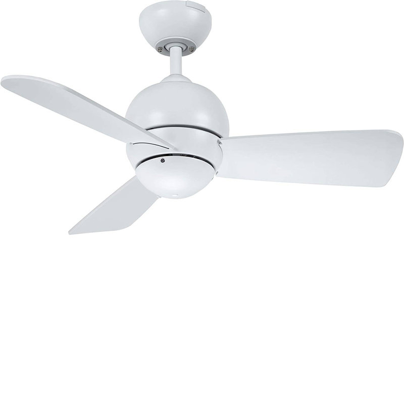 Luminance Brands 30" White Ceiling Fan, with Wall Control Wayfair